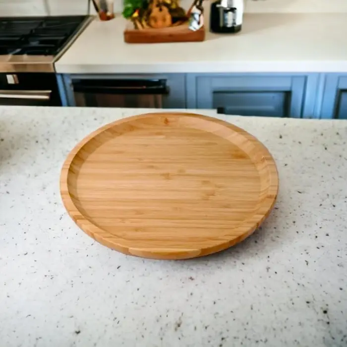 Bambu Lüx Yuvarlak Sunum Tabağı 25 * 25 cm