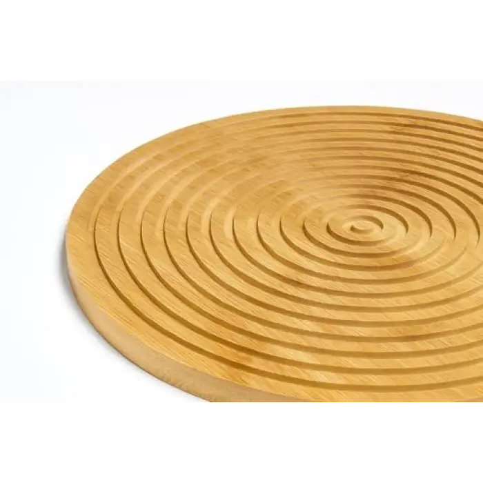 Bambu Oluklu Peynir Sunum Tahtası,28 cm,Lüx Bambu Sunum Tabağı,Velor Home.
