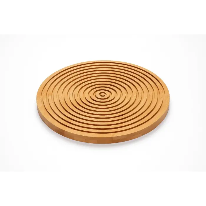 Bambu Oluklu Peynir Sunum Tahtası,28 cm,Lüx Bambu Sunum Tabağı,Velor Home.