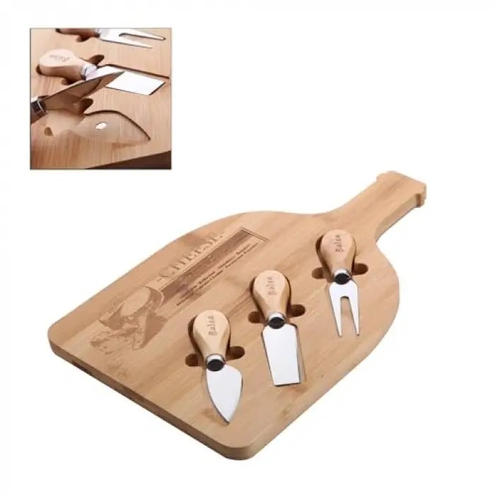 Bambu Peynir Sunum Tabağı 4 Parça, 33 cm*21 cm*1.5 cm