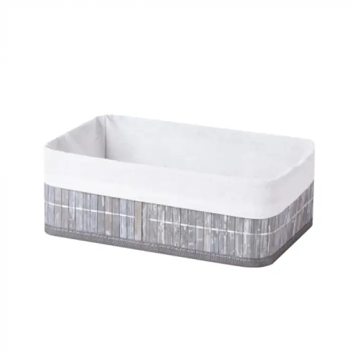 Bambu Saklama Organizeri, Orta Boy, Gri, 29x19x10 cm