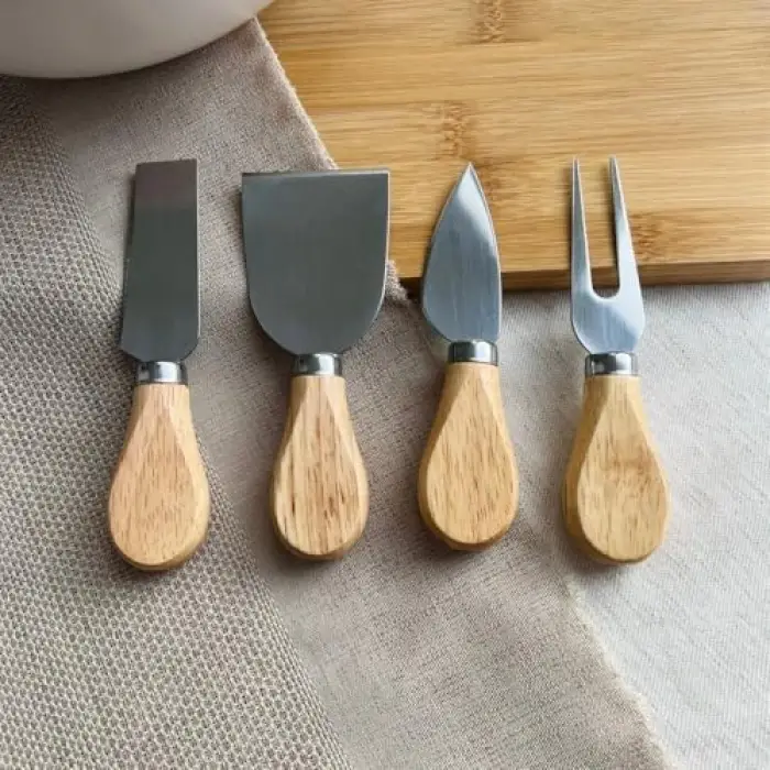 Bambu Saplı Peynir Bıçağı Seti, 4 Parça