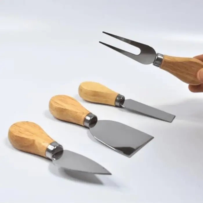 Bambu Saplı Peynir Bıçağı Seti, 4 Parça