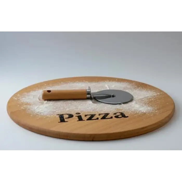 Bambu Saplı Pizza Dilimleyici, Velor Home.