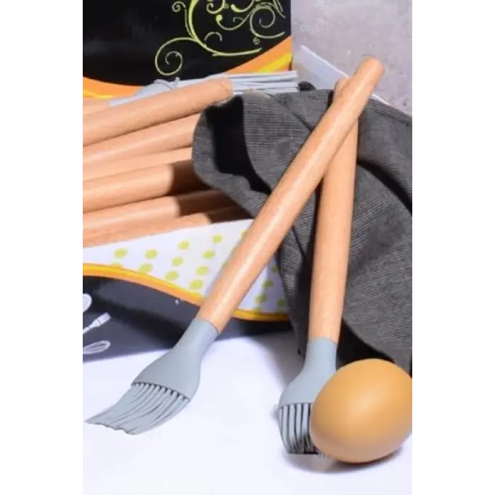 Bambu Saplı Silikon Fırça Renkli