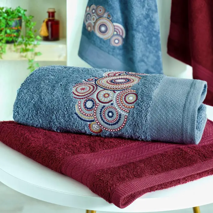 Bambu South Hamam Seti Bordo 4lü Set