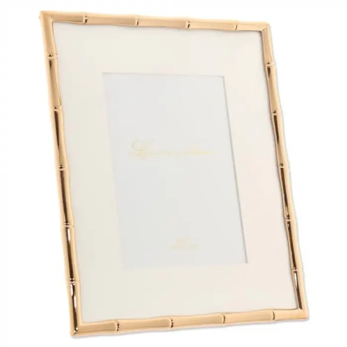 Bambu Tasarımlı Metal Çerçeve, 8x10, Mat 5x7, Altın