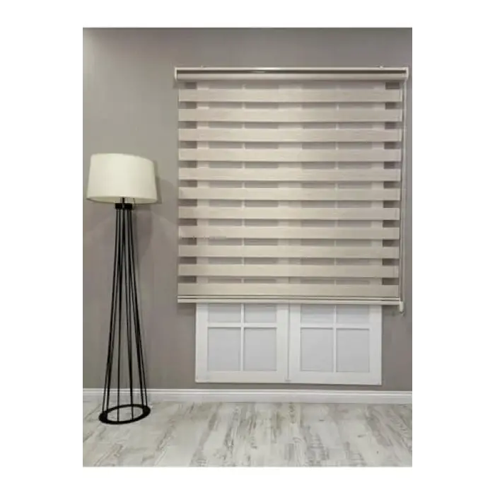 Bambu Zebra Stor Güneşlik Perde, Bej, 130 x 260