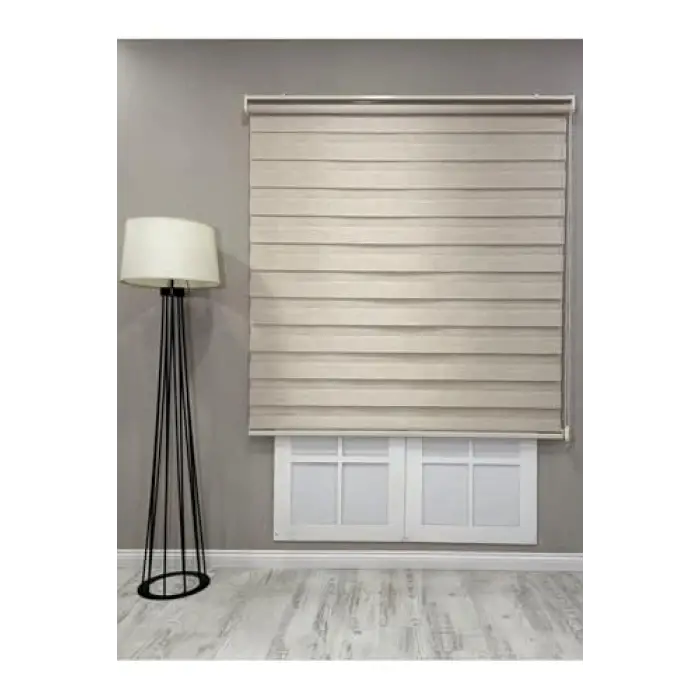 Bambu Zebra Stor Güneşlik Perde, Bej, 130 x 260