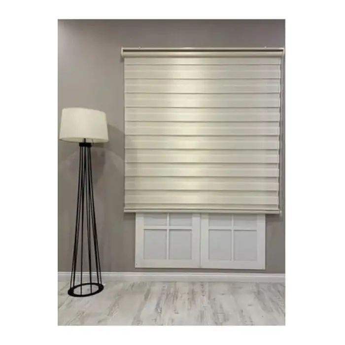 Bambu Zebra Stor Güneşlik Perde, Krem, 100 x 200