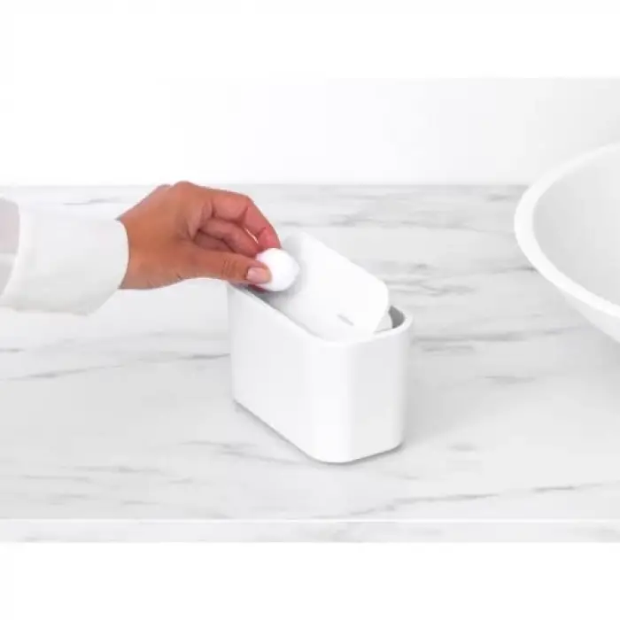Banyo Çöp Kutusu, Beyaz, Tek Boyut