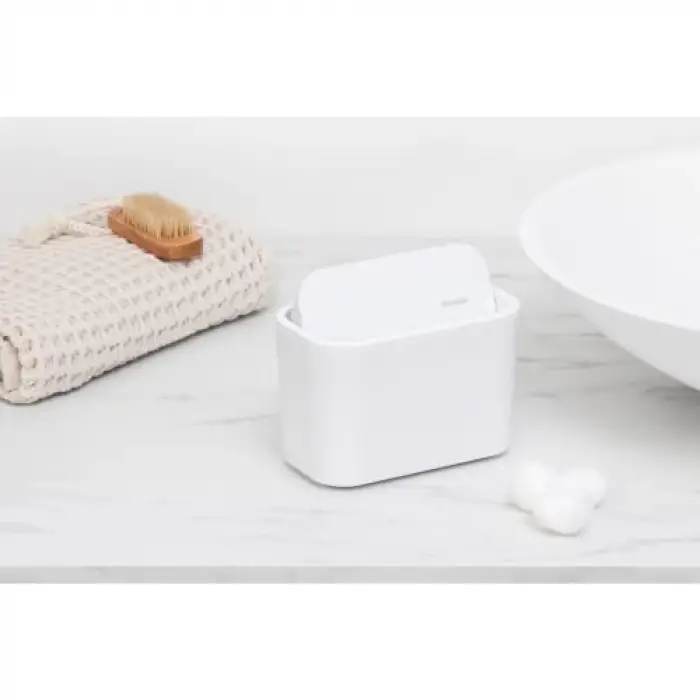 Banyo Çöp Kutusu, Beyaz, Tek Boyut