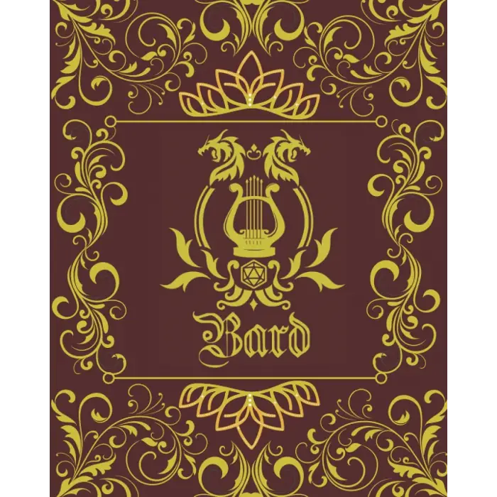Bard Character Journal: DnD DM Notebook With 50 Character Sheets and 100 Mixed Pages (Lined, Graph, Hex & Blank) For Role Playing Fantasy Games ... - 14 Cover Designs For Different RPG Class)