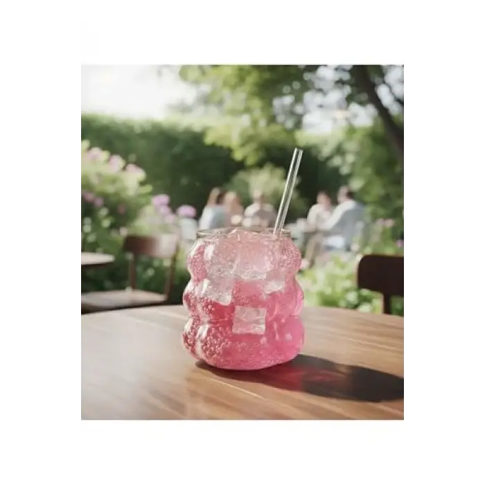 Bardak; 6lı Bubble Cam, Beyaz