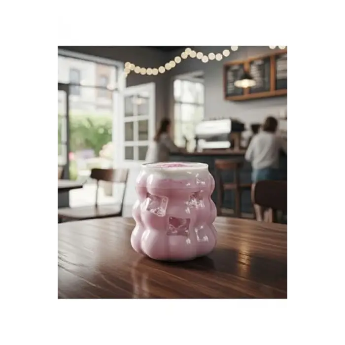 Bardak; 6lı Bubble Cam, Beyaz