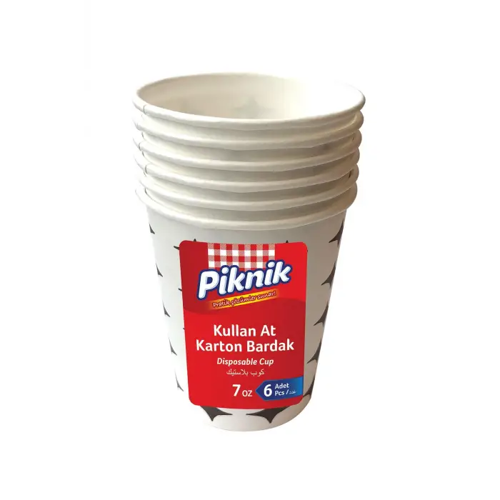 Bardak, Kullan At Karton 7 Oz 6lı 1483