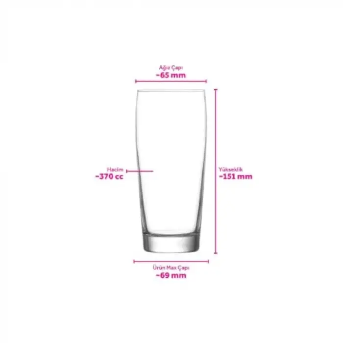 Bardy 6lı Bira Bardağı