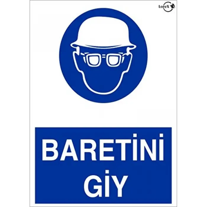 Baretini Giy Uyarı LR-IS230 İkaz Levhası