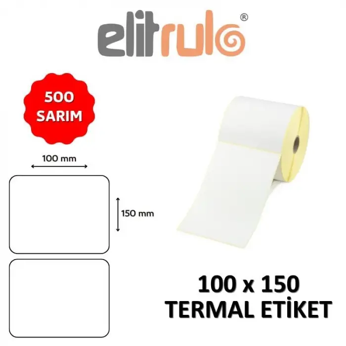 Barkod Etiketi 100x150 Termal - 500 Adet