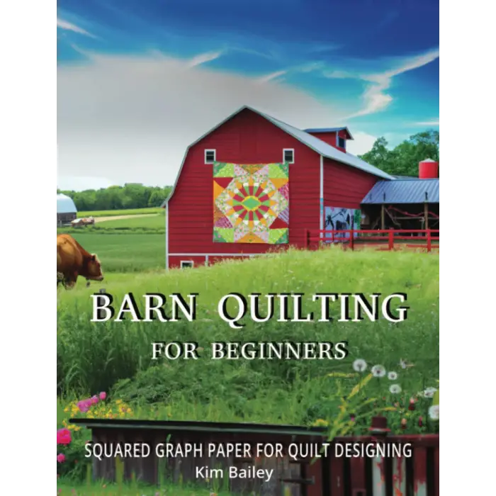 Barn Quilting for beginners: 1 cm Squared Graph Paper for precision Quilting Design | Easy Quilt Block Builder | Large A4 book 8.5 x 11