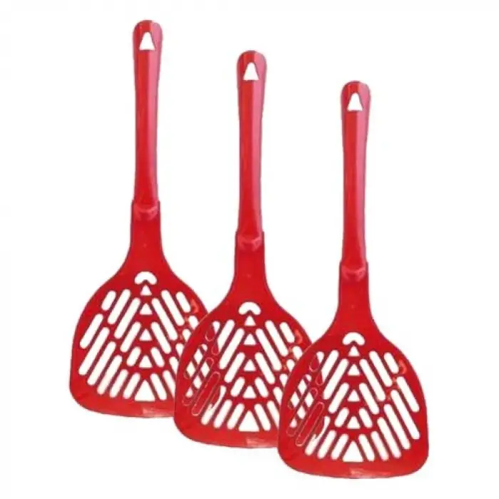 Basıc Kedi Kumu Küreği Red (3 paketi)