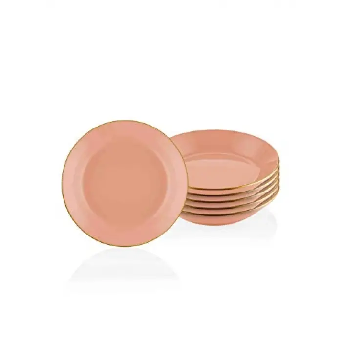 Basic Yemek Tabağı 6 Lı Set Somon Pembe - 20cm