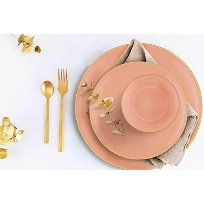 Basic Yemek Tabağı 6 Lı Set Somon Pembe - 20cm