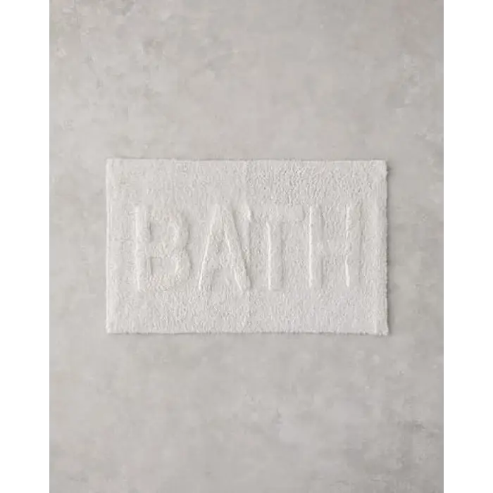 Bath Bliss Pamuklu Banyo Paspası Beyaz