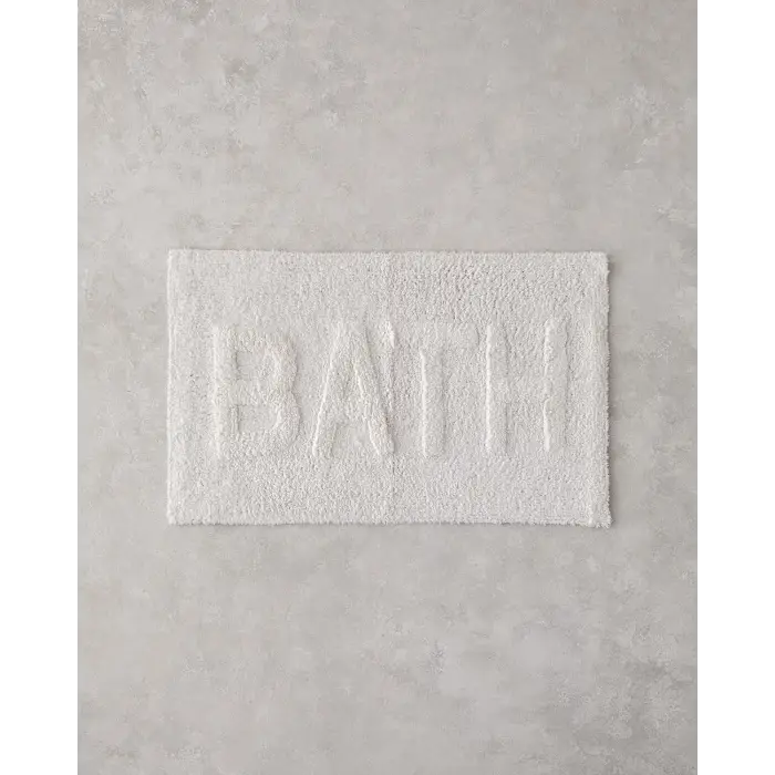 Bath Bliss Pamuklu Banyo Paspası Beyaz