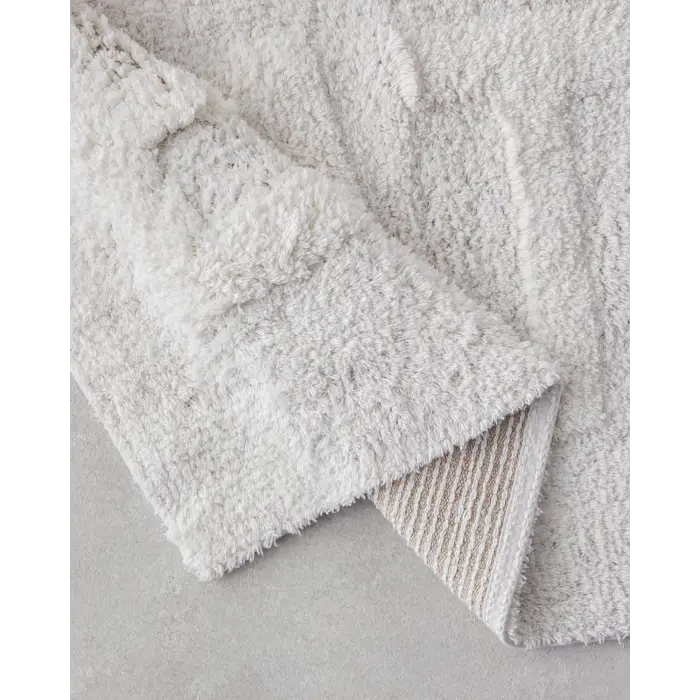 Bath Bliss Pamuklu Banyo Paspası Beyaz