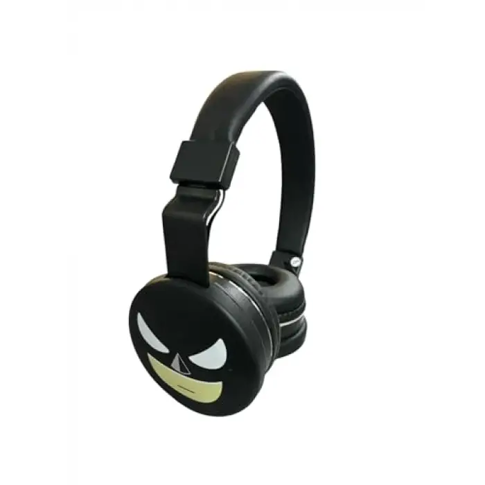 Batman Kablosuz Bluetooth Katlanabilir Kulak Üstü Kulaklık, Siyah
