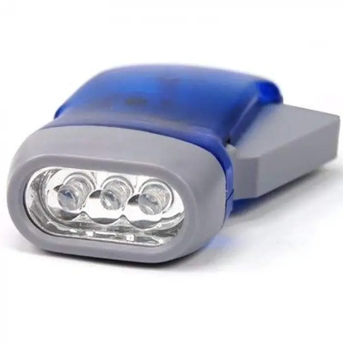Batterielose LED-el feneri, 3 LED kamp, Dynamo ve, için