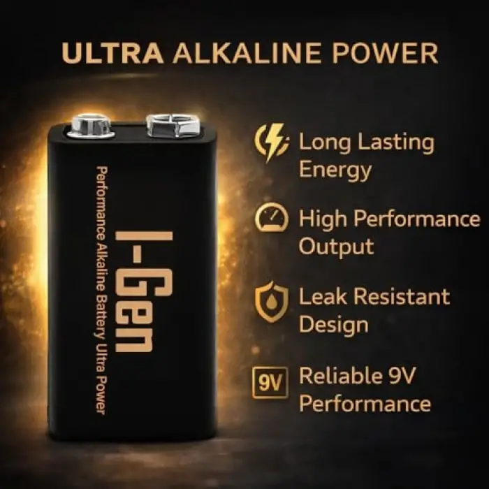 Batteries 6LR61 Ultra Alkalin 9 Volt Pil 9V Kare Pil (1, 9 Volt Tekli)