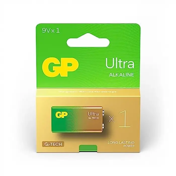 Batteries G-TECH Ultra Alkalin 9V - 6LR61 Boy 9V Pil Tekli Kart