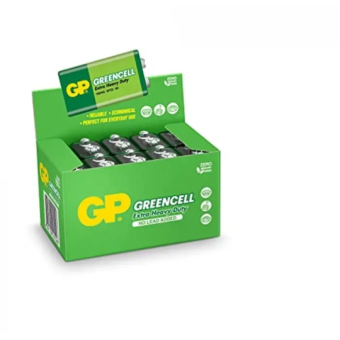Batteries Gp1604G Greencell 6F22/1222/9V Pil, 9 Volt, 10Lu Kutu