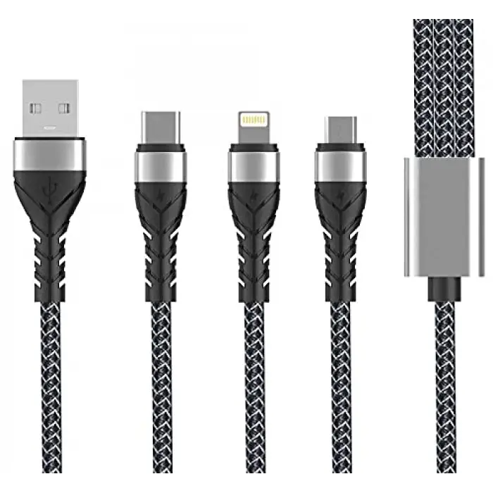 Bax 3 in 1 Usb Kablo 1.2M Siyah