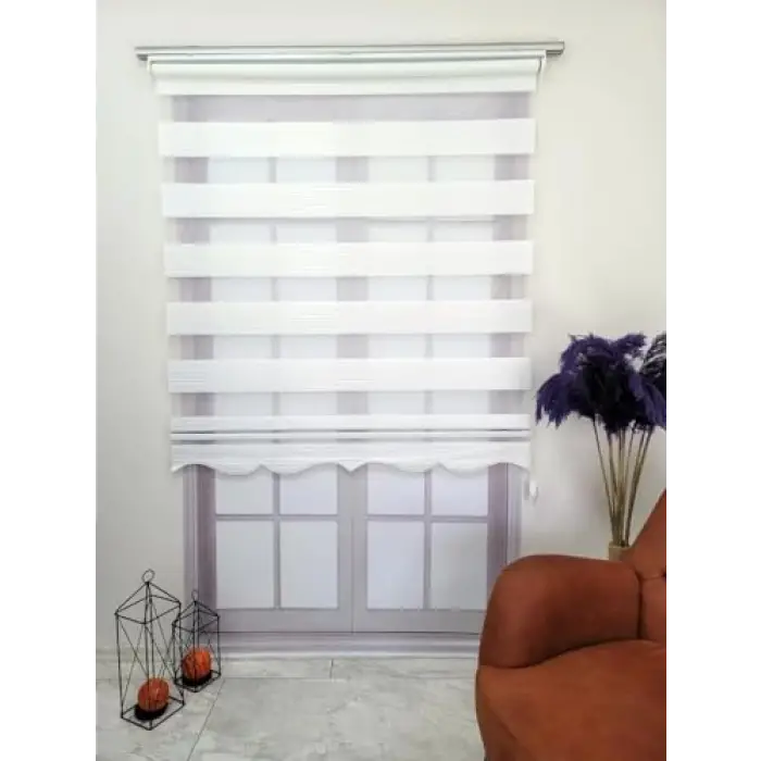 Bbb Pliseli Stor Zebra Perde 3 Renk Seçeneği 150x200 Beyaz