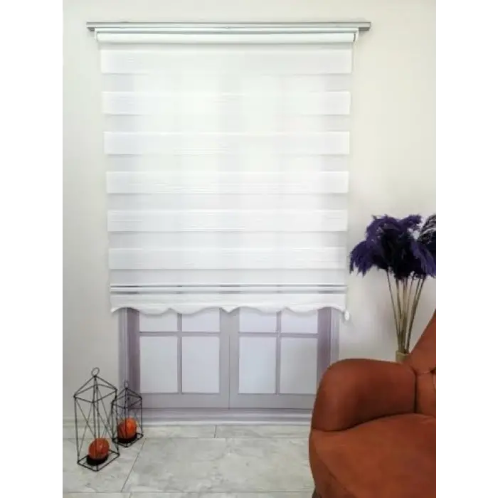 Bbb Pliseli Stor Zebra Perde 3 Renk Seçeneği 150x200 Beyaz