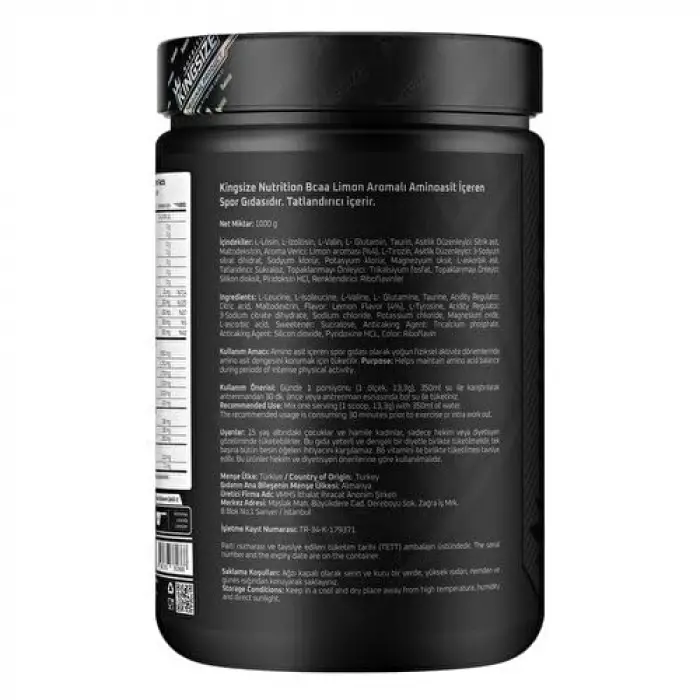 BCAA Complex Powder 1000 Gr LİMON