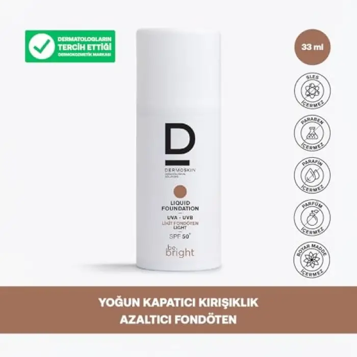 Be Bright SPF50+ Likit Fondöten 33ml - Light