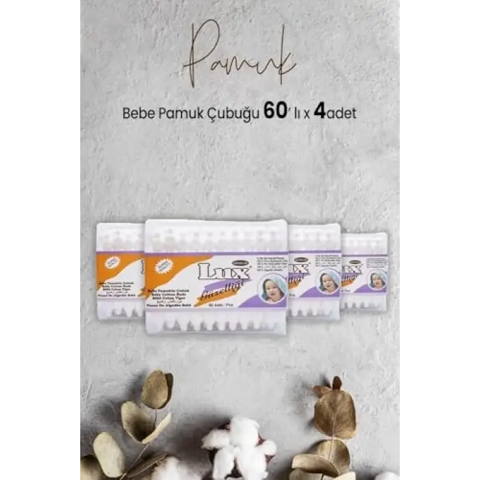 Bebe Pamuk Çubuğu 60 lı x 4 Adet