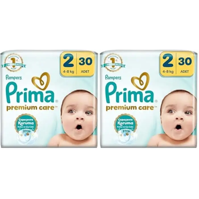Bebek Bezi Premium Care 2 Numara 30 Adet 2li set
