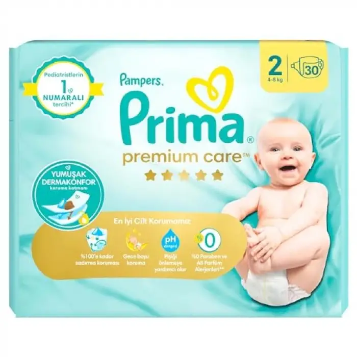 Bebek Bezi Premium Care 2 Numara 30 Adet 2li set