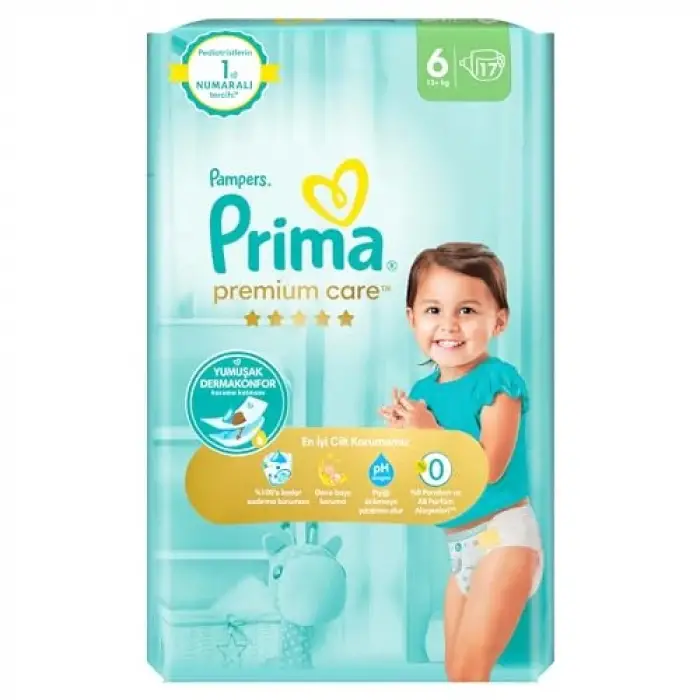 Bebek Bezi Premium Care 6 Numara 17 Adet 2li set