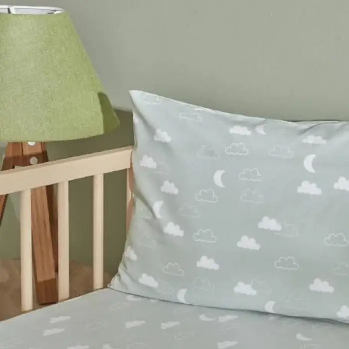 Bebek Cloudy Yastık Çarşaf Set Mint
