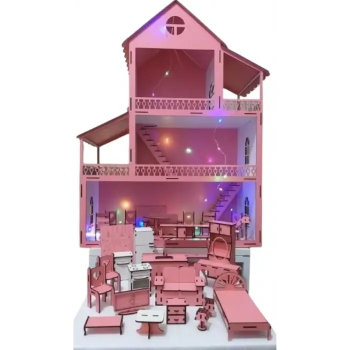 Bebek Evi Mobilya Seti-ahşap 60X45X20 CM
