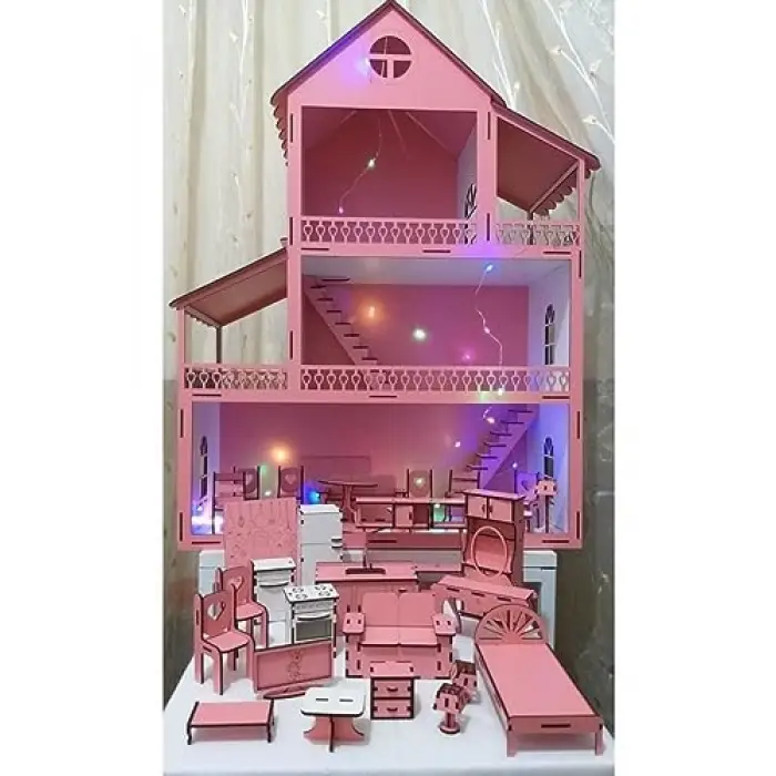 Bebek Evi Mobilya Seti-ahşap 60X45X20 CM