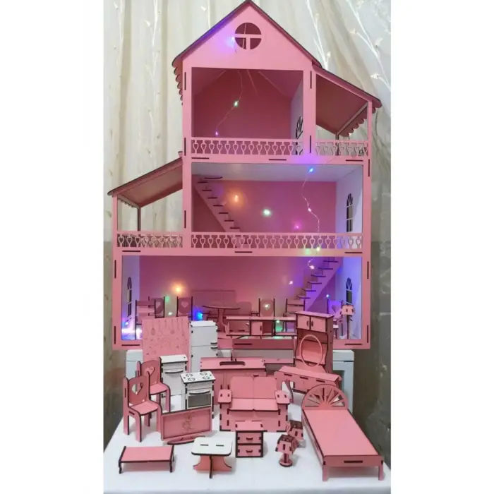 Bebek Evi Mobilya Seti-ahşap 60X45X20 CM