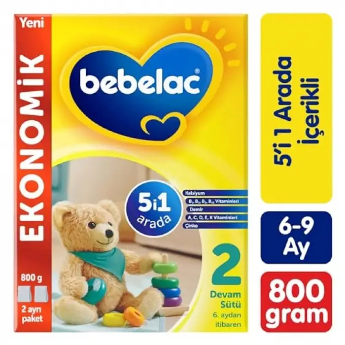 Bebelac 2 Devam Sütü 800 g 6-9 Ay