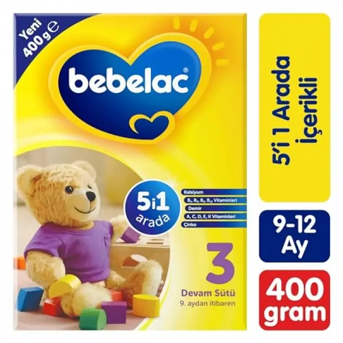 Bebelac 3 Devam Sütü 400 g 9-12 Ay